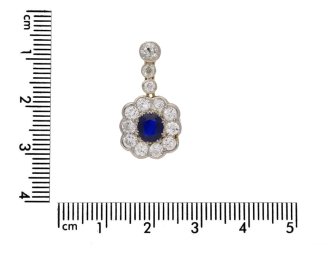 Antique Burmese sapphire diamond earrings berganza hatton garden