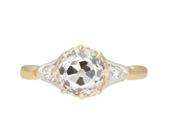 Edwardian old mine diamond ring, English, circa 1915. Hatton Garden