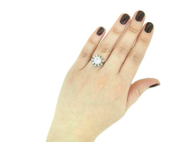 Vintage diamond cluster ring berganza hatton garden
