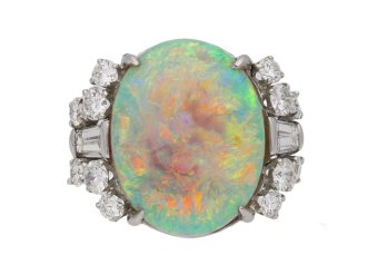 Vintage opal and diamond ring berganza hatton garden