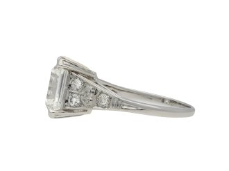 Art Deco Asscher cut diamond ring hatton garden
