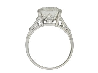 Art Deco Asscher cut diamond ring hatton garden