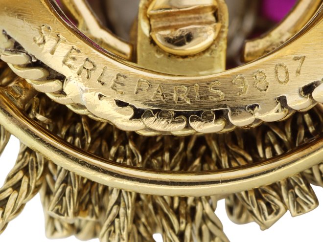 Vintage diamond and ruby ring by Sterl&eacute;, French hatton garden