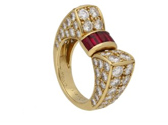 Van Cleef & Arpels ruby and diamond ring berganza hatton garden