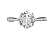 Edwardian diamond solitaire ring, circa 1910.