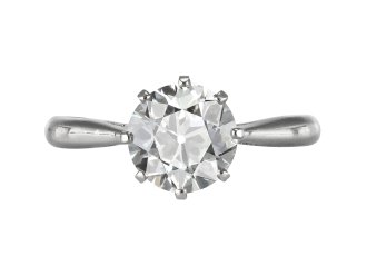 Edwardian diamond solitaire ring, circa 1910.
