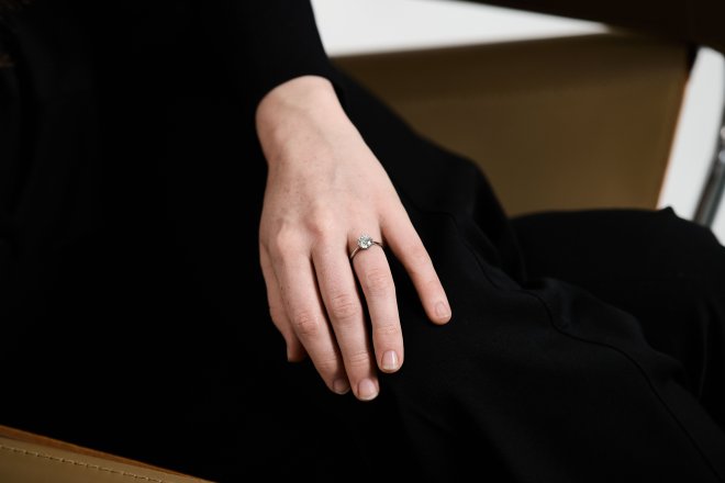 Edwardian diamond solitaire ring, circa 1910. Hatton Garden
