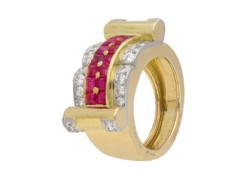 Boucheron ruby and diamond cocktail ring berganza hatton garden