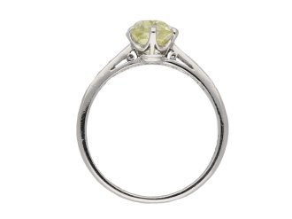 Fancy yellow solitaire diamond ring berganza hatton garden