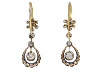 Victorian diamond drop earrings berganza hatton garden