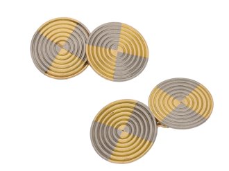Gold and platinum cufflinks, circa 1940.