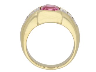 Ceylon pink sapphire and diamond ring berganza hatton garden