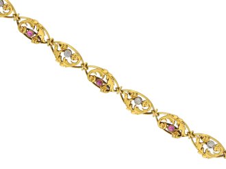 Art Nouveau ruby and diamond bracelet berganza hatton garden