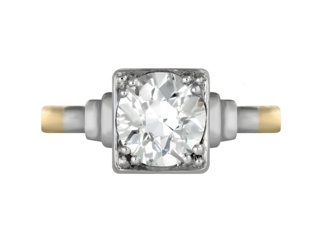 Art Deco diamond solitaire ring, circa 1935.