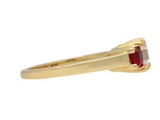 Vintage Tiffany & Co. diamond ruby ring berganza hatton garden
