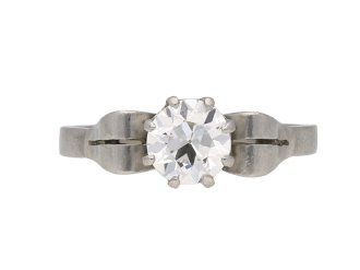 Art Deco diamond solitaire ring, circa 1930. 