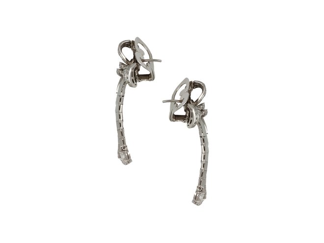 Diamond night and day bow clip earrings berganza hatton garden