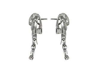 Vintage diamond night day bow clip earringsberganza hatton garden