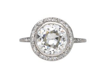 Art Deco diamond target ring, circa 1920.