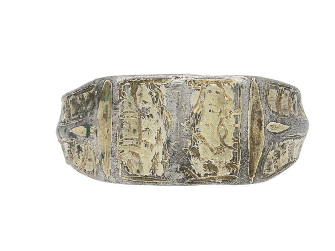 Post Medieval silver iconographic ring berganza hatton garden