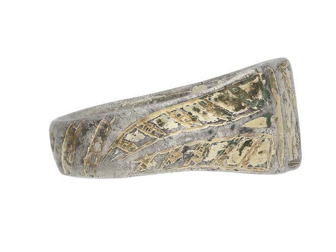 Post Medieval silver iconographic ring berganza hatton garden