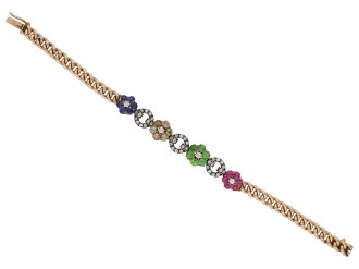 Victorian diamond and gemstone bracelet berganza hatton garden