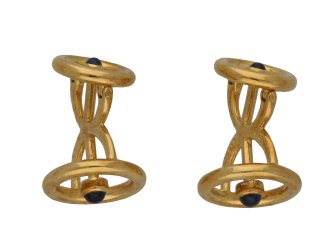 Boucheron gold and sapphire cufflinks berganza hatton garden