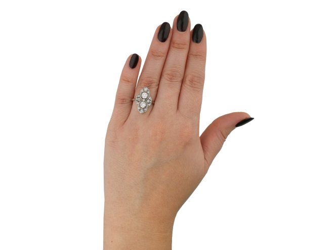 Art Deco diamond cluster ring berganza hatton garden