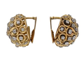 Boucheron Diamond and gold clip earrings berganza hatton garden