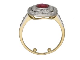 Edwardian ruby and diamond cluster ring berganza hatton garden