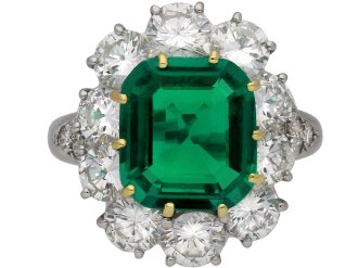 Van Cleef & Arpels emerald diamond ring berganza hatton garden