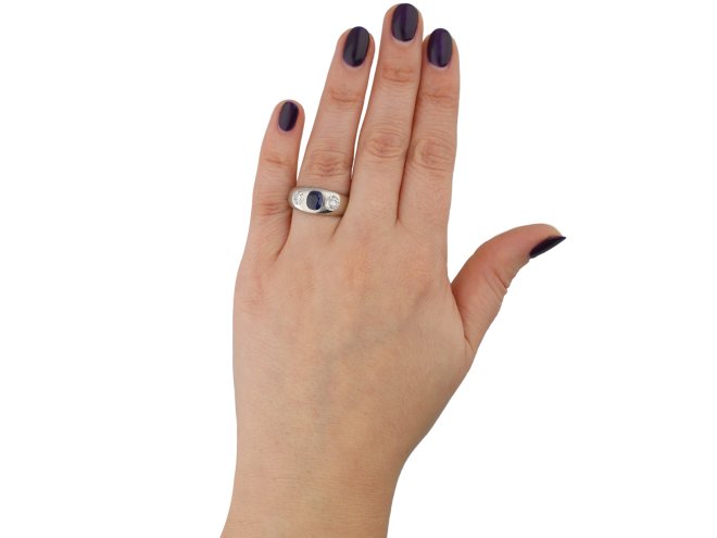 Sapphire and diamond gypsy ring berganza hatton garden