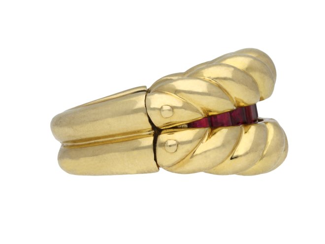 Vintage convertible ruby dress ring berganza hatton garden