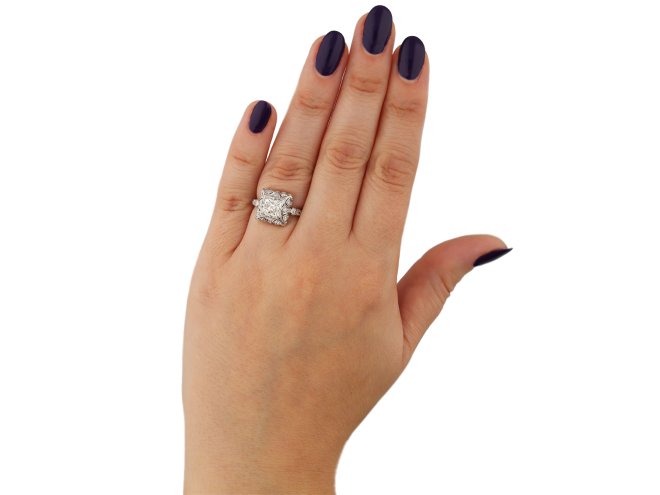 Art Deco diamond cluster ring berganza hatton garden