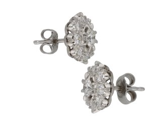 Old cut diamond cluster earrings berganza hatton garden