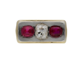 Art Deco Burmese ruby and diamond ring berganza hatton garden