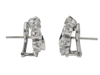 Sapphire and diamond cluster earrings berganza hatton garden