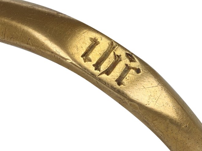 Medieval sapphire love ring, English, circa 1350 1550.