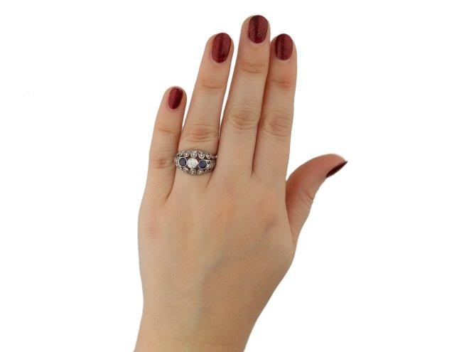 Vintage sapphire and diamond ring berganza hatton garden