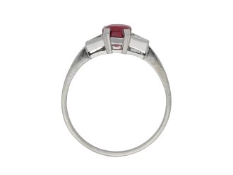 Art Deco Burmese ruby and diamond ring hatton garden