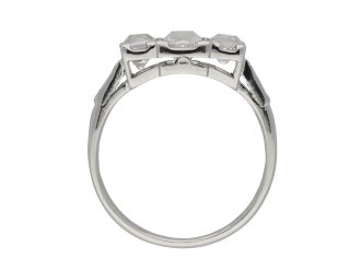 Art Deco diamond three stone ring berganza hatton garden