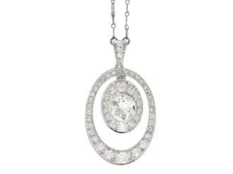 Edwardian diamond pendant hatton garden