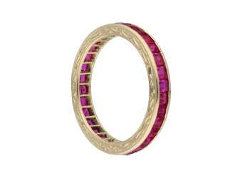 Vintage ruby full eternity ring hatton garden