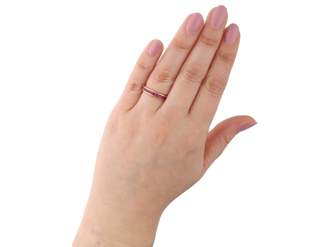 Vintage ruby full eternity ring hatton garden