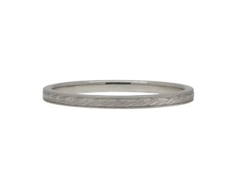 Engraved platinum wedding band hatton garden