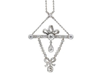 Edwardian diamond pendant hatton garden