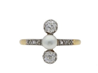 Belle Époque natural pearl diamond ring hatton garden