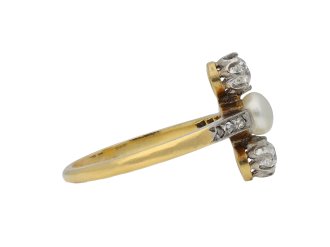 Belle Époque natural pearl diamond ring hatton garden