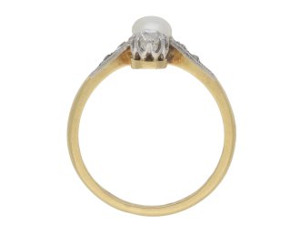 Belle Époque natural pearl diamond ring hatton garden