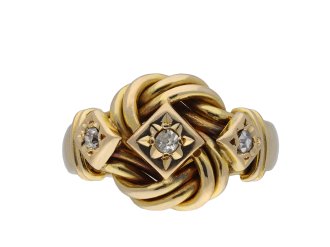 Diamond knot ring, English hatton garden